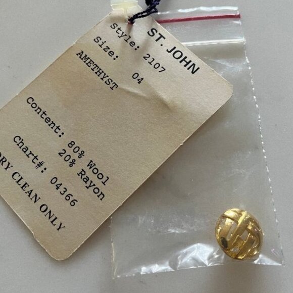 St. John | Accessories | Vintage St John Replacement Button From Knit ...